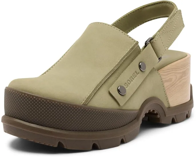 Клоги SOREL Roam’N Clog RBR из гладкой кожи с регулируемой липучкой