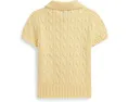 Детский свитер поло Polo Ralph Lauren Kids с жаккардовым узором и короткими рукавами