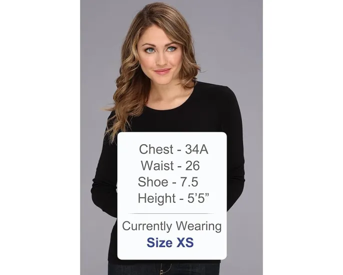 Splendid Классическая водолазка с длинным рукавом из хлопка Supima и модала