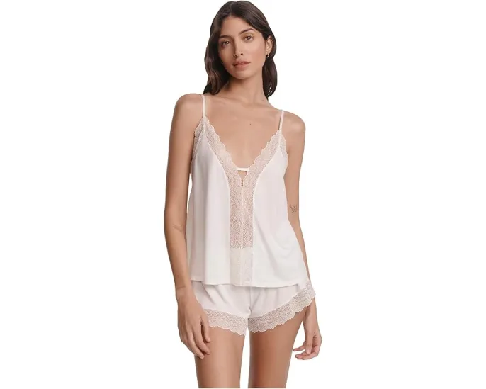 Пижамный комплект Eberjey Lara Cami & Short с кружевной отделкой