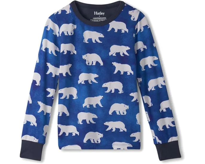 Пижамный комплект из бамбука с длинным рукавом и эластичным поясом Hatley Kids