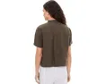 Рубашка Eileen Fisher с воротником-стойкой из органического льна