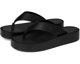 Кожаные шлепанцы Leather Platform Flip Flop от Tory Burch на платформе