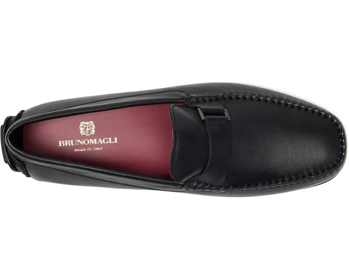 Лоферы Bruno Magli Tazio из кожи и замши с боковой пряжкой