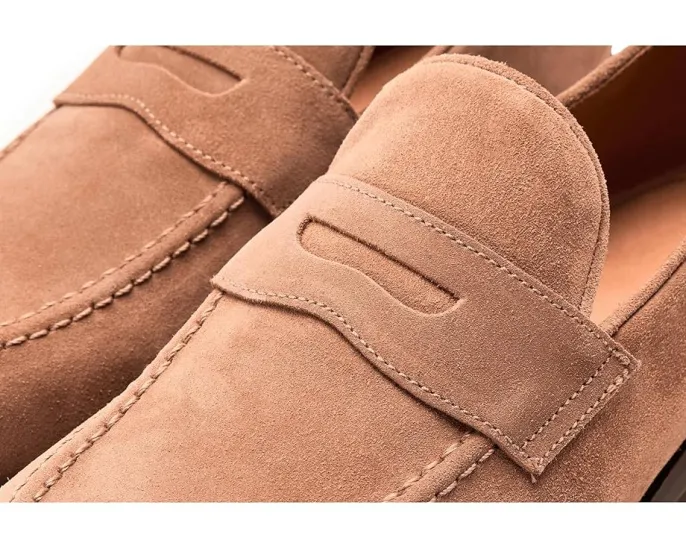 Замшевые лоферы Peter Millar Madison Penny с миндалевидным носком
