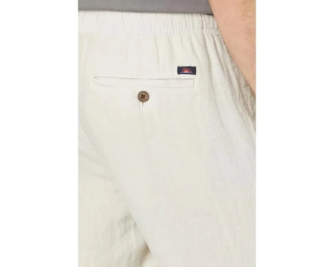 Брюки Faherty Linen Drawstring из мягкого льна с манжетами и карманами