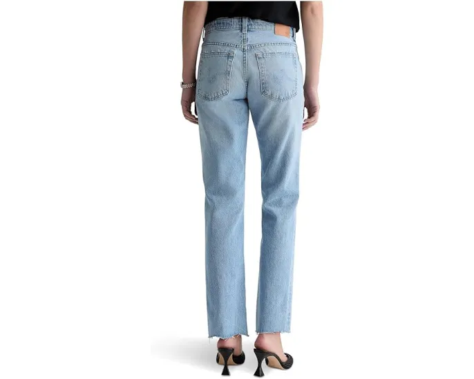 Джинсы AG Jeans Sandra Slim Straight с низкой посадкой