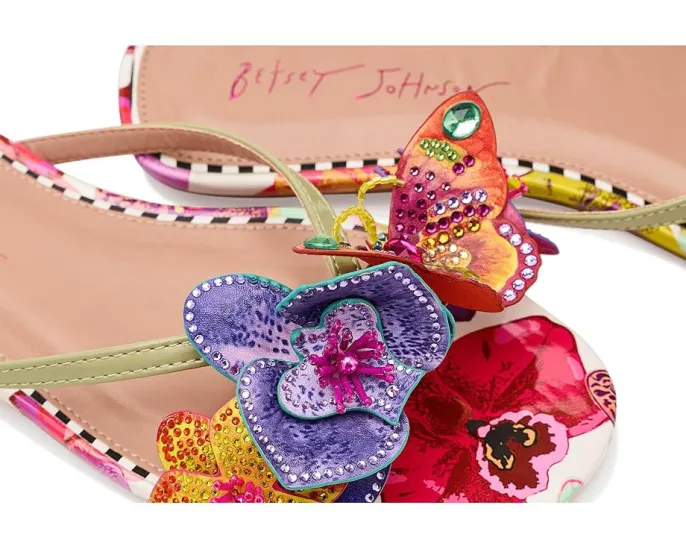 Шлепанцы Nicolle с цветочным принтом и квадратным мысом от Blue by Betsey Johnson