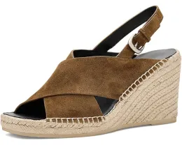 Сандалии Vince Georgia Strappy на танкетке из текстурированной кожи