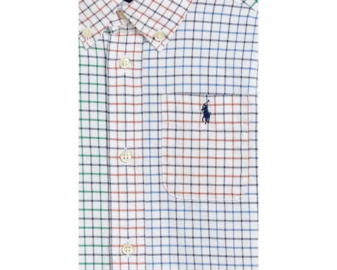 Оксфордская рубашка Tattersall Cotton Oxford Fun Shirt от Polo Ralph Lauren