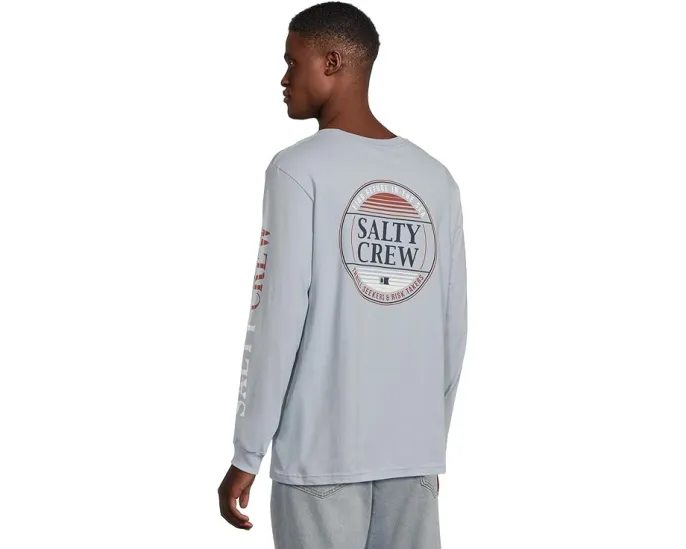 Футболка Salty Crew Simple Fade с длинным рукавом и принтом на рукаве