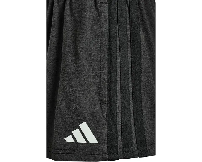 Шорты adidas Kids из меланжевого джерси с карманами и регулируемым поясом