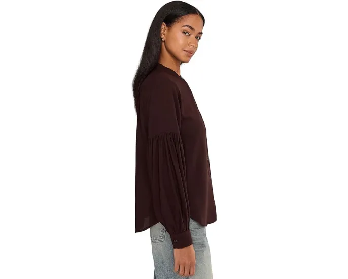 Рубашка Madewell Carmen Shirt из хлопка и модала в клетку с присборенными деталями