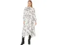 Платье AllSaints Skye с цветочным принтом, длинными рукавами и поясом