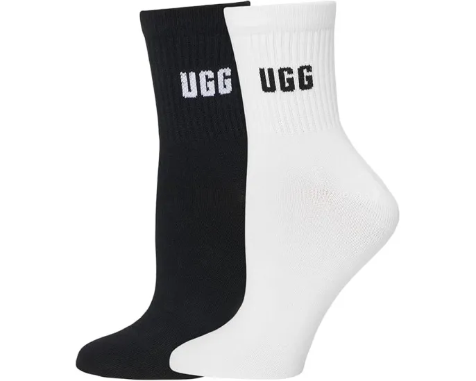 Набор носков Quinlin Logo Quarter 2 Pack от UGG с переработанными материалами