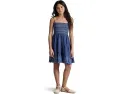 Smocked Eyelet Cotton Jersey Dress (Big Kid)