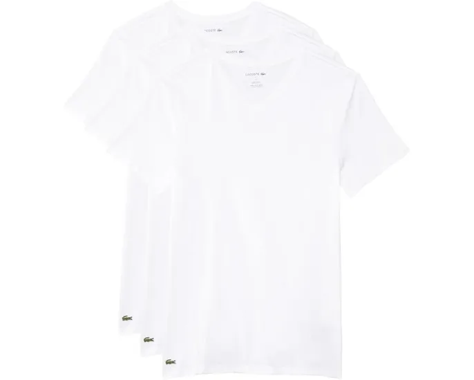 Футболки Lacoste с V-вырезом приталенные 3 штуки