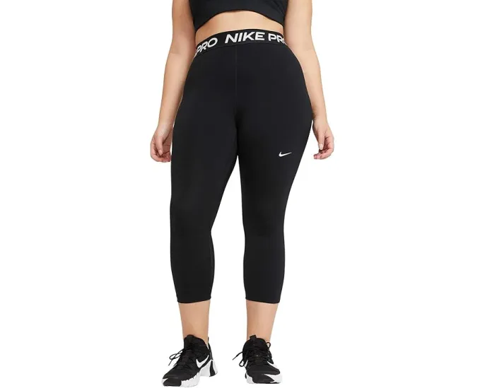 Леггинсы Nike Pro Crop с логотипом на поясе и эластичной тканью
