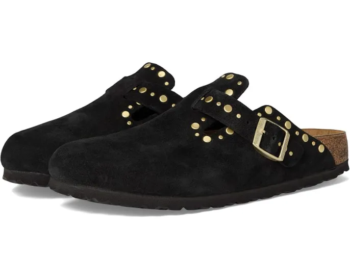 Биркенштоки Birkenstock Boston Rivets из мягкой замши