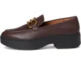 Лоферы FitFlop F-Luma из кожи с квадратной цепью и технологией комфорта