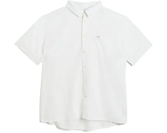 Рубашка Barbour Nelson Short Sleeve Summer Fit из льняной смеси с коротким рукавом