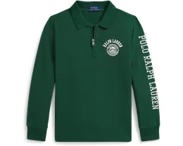 Поло Polo Ralph Lauren Kids из хлопковой сетки с логотипом для малышей и детей