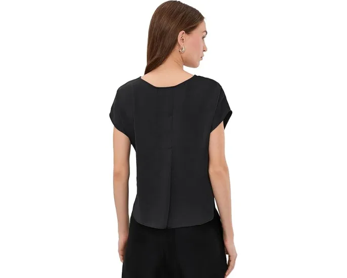 Футболка NIC+ZOE Day Gloss Woven Tee с запахом и складкой сзади