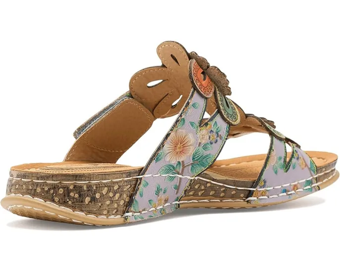 L'Artiste by Spring Step Сандалии Beaudie с ручной росписью и цветами из кожи