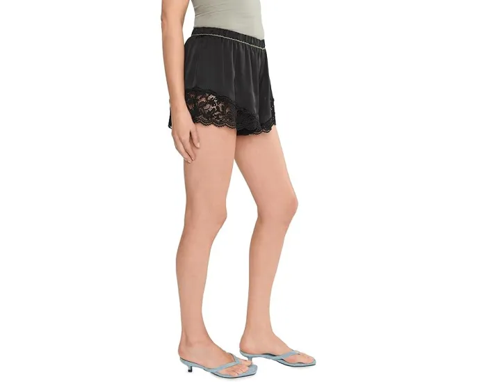 Шорты Free People Meet Me In The Middle Tap Shorts из атласа с кружевом