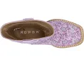 Детские сапоги Roper Kids Lavender с квадратным носком и цветочным принтом