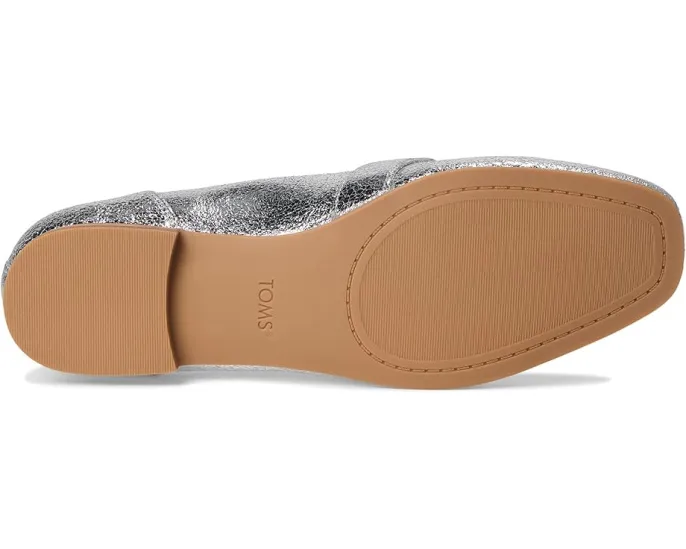 Лоферы TOMS Lynette из кожи с квадратным носком и ремешком