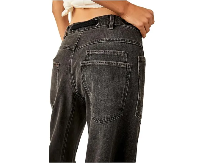 Джинсы Free People Moxie Low Slung Pull-On Barrel с заниженной талией