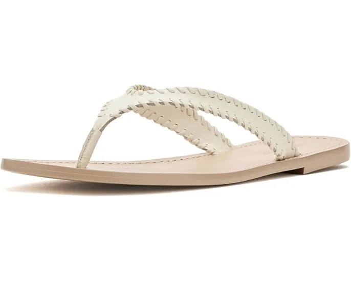 Jessica Leather Sandals от Cinq à Sept кожаные сандалии на плоском ходу