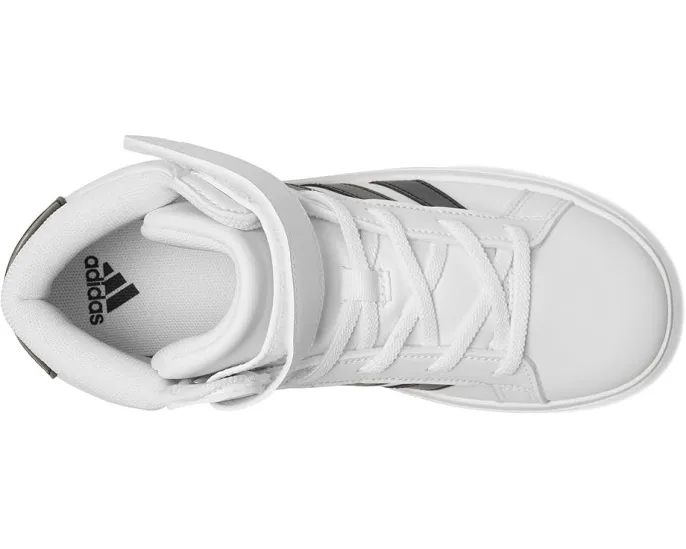 Детские кроссовки Adidas Grand Court Mid с регулируемой липучкой и круглым носком