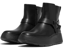 Короткие ботинки FitFlop F-Mode на платформе из кожи с узлом