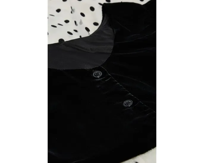 Платье Janie and Jack из мягкого бархата с рисунком в горошек