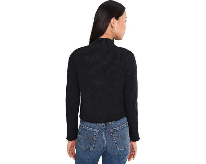 Куртка-бомбер NIC+ZOE Petite из смесового трикотажа с отделкой бахромой