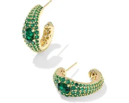 Серьги-кольца Kendra Scott Bella Hoop с кристаллами и филигранью
