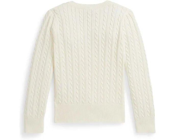 Детский кардиган Polo Ralph Lauren Kids из хлопка с мелкой резинкой и принтом Polo Bear