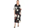 Natori Кафтан Kami Caftan с принтом черный