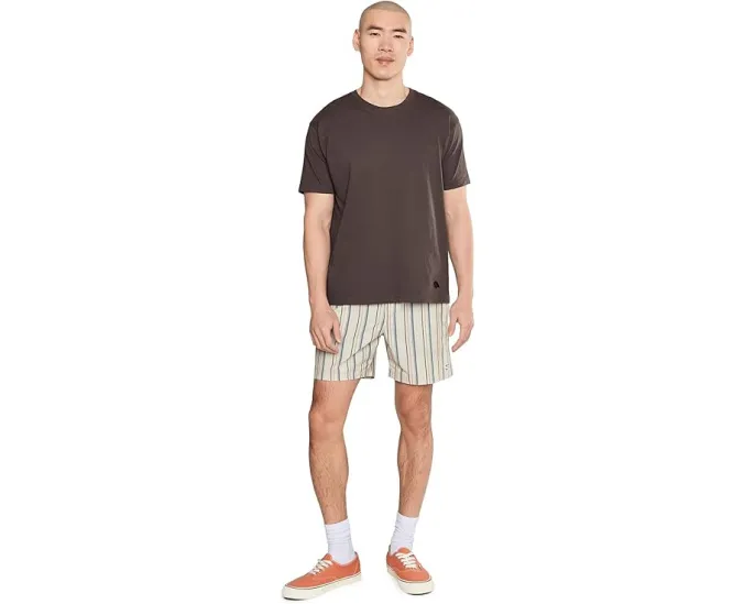 Шорты RVCA Exotica Seersucker Elastic 17 с эластичным поясом и карманом на пуговице