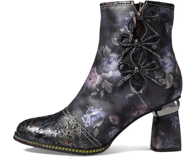 Ботильоны Carre от L'Artiste by Spring Step с цветочным принтом и лентами