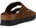 Сандалии Birkenstock Arizona Platform из нубука с пробково-латексной стелькой