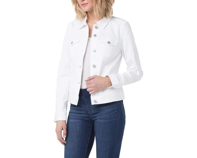 Liverpool Классическая джинсовая куртка с карманами на пуговицах