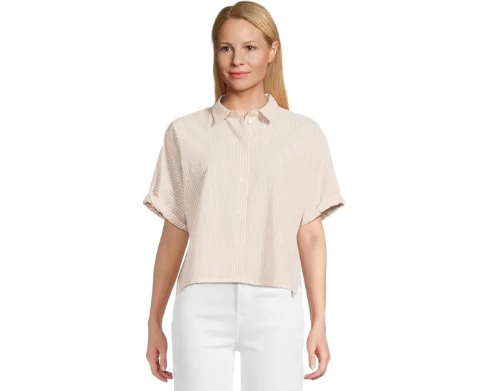 Рубашка Striped Boxy Button Down от Lilla P свободного кроя