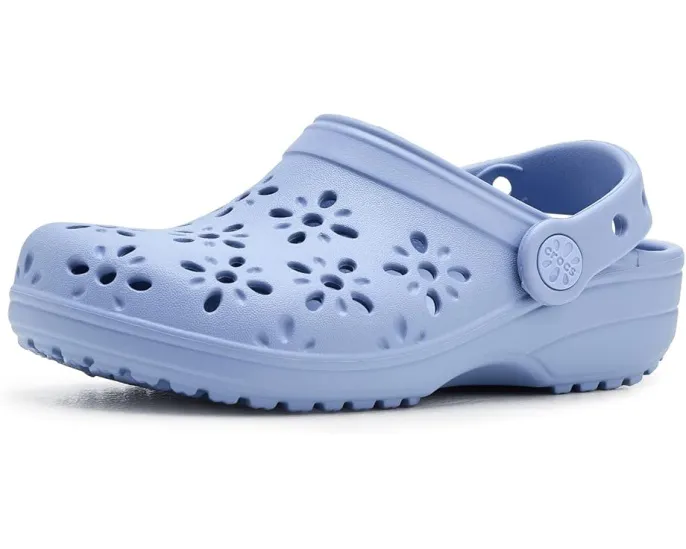 Классические сабо Crocs для детей с цветочным ажурным дизайном