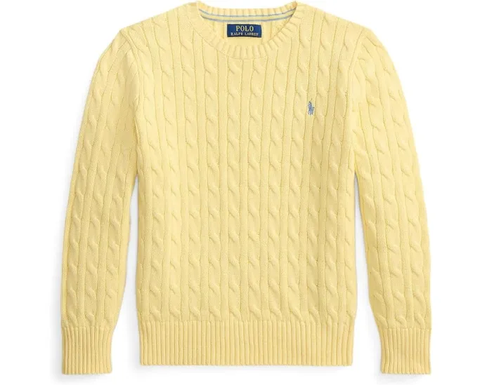 Свитер с косой из хлопка Polo Ralph Lauren Kids для детей