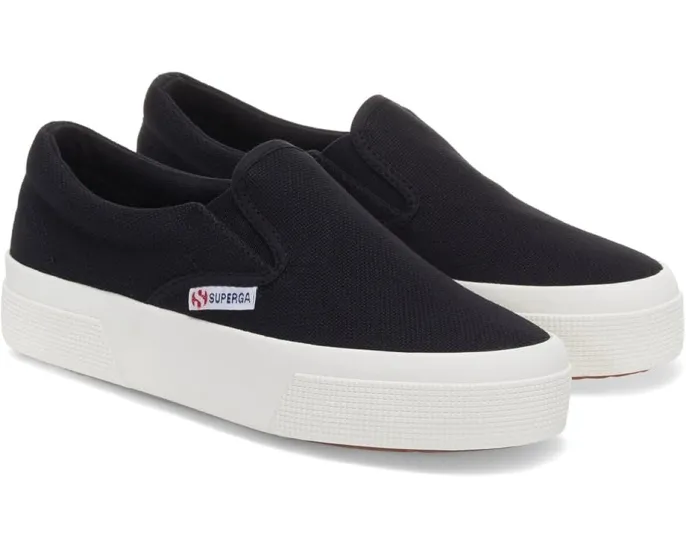 Superga 2740 платформенные слипоны из хлопкового канваса