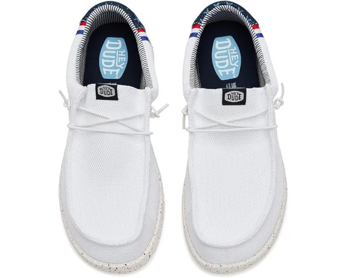 Кроссовки Hey Dude Wally Americana с хлопковым верхом и эластичными шнурками