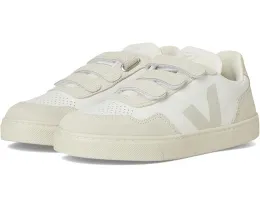 Детские кроссовки VEJA Small V-90 из кожи с застежкой на липучках